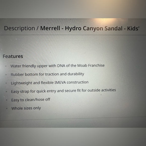 Merrell Hydro Canyon Sandal Kids - Picture 7 of 7